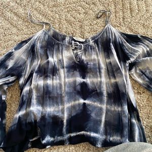 tie dye long sleeved blouse
